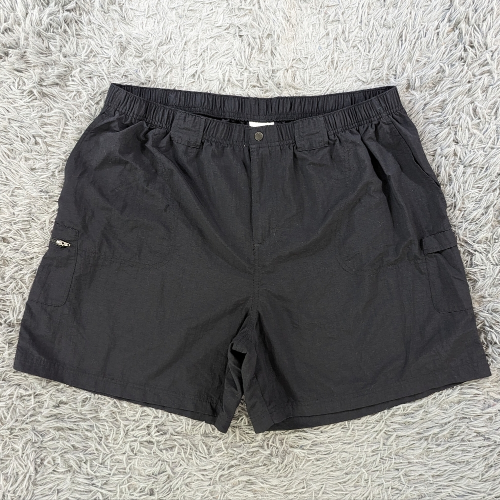 Columbia Shorts Women's 2X Black Cargo High Waist Nylon